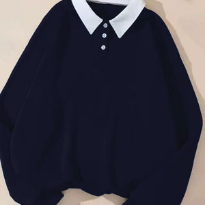 เสื้อกันหนาวลำลองผู้หญิงเปิดไหล่, สไตล์วิทยาลัยทรงหลวมเสื้อสเวตเชิ้ตแฟชั่น2025ฤดูหนาว - Product Image 2