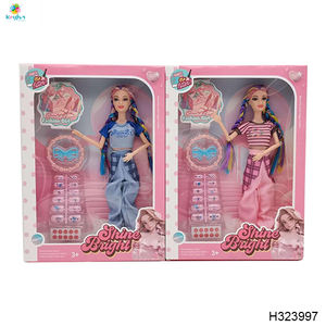 2025 Nueva muñeca de plástico de moda para conjunto 11,5 pulgadas Diadema con Orejas de conejo collar grande bolso estilos mixtos juguete suave para niña - Product Image 2