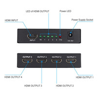 4K 2 / 4 Port HDMI dağıtıcı 1X4 1X2 HDMI 1 4 2 Out HDMI Video Hub tekrarlayıcı amplifikatör PS5 PS4 için Laptop monitörü PC TV kutusu