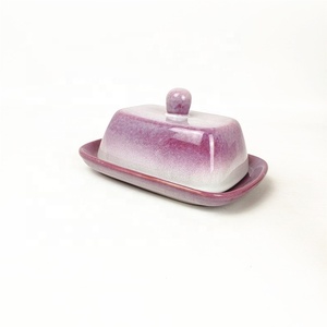 Plato rectangular <span class=keywords><strong>de</strong></span> <span class=keywords><strong>cerámica</strong></span> para mantequilla, belleza, terracota, con tapa, a la <span class=keywords><strong>venta</strong></span> - Product Image 5