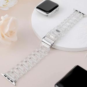 Brillo de lujo Bling para <span class=keywords><strong>Apple</strong></span> <span class=keywords><strong>Watch</strong></span> Band 42mm 46mm 49mm <span class=keywords><strong>Correa</strong></span> de muñeca <span class=keywords><strong>transparente</strong></span> para Iwatch ultra Bands - Product Image 4