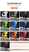 Chaises de jardin en plastique, petit ensemble de table à manger, 4 chaises, chaises de patio d'extérieur empilables, table à manger rouge avec 6 chaises