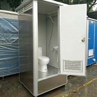 Toilettes mobiles portables écologiques et durables en tôle galvanisée, toilettes préfabriquées simples pour l'extérieur, chantier de construction, camping temporaire