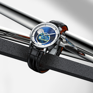 Montre d'astronome originale Ting Mingyi <span class=keywords><strong>Agelocer</strong></span>, peinture à l'huile Van Gogh, montre mécanique automatique de luxe pour homme, phase de lune, cadeau d'anniversaire - Product Image 3