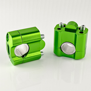 Rehausseur de Guidon Moto CNC Qiangye en Alliage d'Aluminium Vert – Pièce de Modification Universelle pour Véhicules Tout-Terrain - Product Image 3