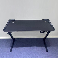 Nouveau design, bureau d'ordinateur en forme de Z, très vendu, poste de travail PC, table de jeu avec bandes LED RGB