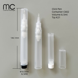 C602+K21 Stylo cosmétique vide en plastique à clic, design personnalisé, 6ml 6.5ml, pour retouches de peinture, pour stockage - Product Image 2