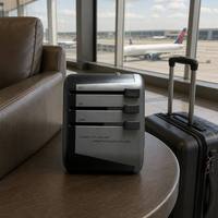 Adaptador de Viaje Portátil USB Tipo C 3 en 1 con Clavijas Retráctiles, Enchufe Global, Paquete Ligero