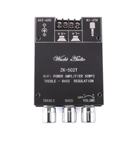 Module de carte d'amplificateur de puissance audio 50W + 50W avec réglage des basses et des aigus, amplificateur de subwoofer stéréo double canal 5.0