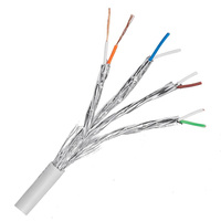 Câble Ethernet SFTP CAT7A Double Blindage Gaine PVC Certifié CE/ISO Boîte de 305m Câbles de Communication Extrême Anti-EMI/RFI