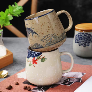 Modern Cartoon Ceramic Coffee Mug 301-400ml Capacity Couple <b>Set</b> Party Dishwasher Microwave Safe Customizable Color Logo Home Use - Product Image 4