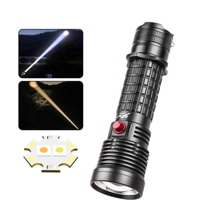 Vàng + trắng màu sắc bền lặn Torch Led đèn pin dưới nước không thấm nước có thể sạc lại Scuba ánh sáng - Product Image 2