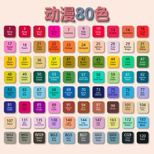 Juego de Marcadores Dobles de 80 Colores, Material de Papelería Artística, Embalaje Suelto para Dibujar Bocetos, Marcadores de Alcohol de Primera Calidad para Estudiantes de Arte - Product Image 3