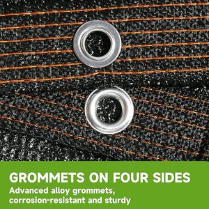 Tenda Parasole Rettangolare Nera 2x3 M per Balcone - Product Image 4