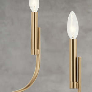 Lustre Moderne Bio-énergétique Livadia, Luxe Nordique, Grand Foyer, Laiton, 8 Lumières LED, Candelabre à <span class=keywords><strong>Branches</strong></span>, Suspension pour Plafond Haut - Product Image 3