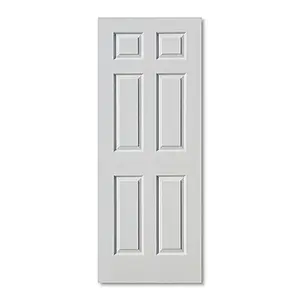 Sudeste de Asia puertas de madera pintura blanca mdf panel rasante puertas moldeadas