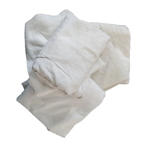 Blanco reciclado mutilado sábanas de hilo de algodón de residuos de algodón blanco limpiando Trapos usados - Product Image 1