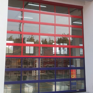 Fabricant OEM Certification CE <span class=keywords><strong>Porte</strong></span> <span class=keywords><strong>sectionnelle</strong></span> industrielle pleine vue en aluminium transparente pour <span class=keywords><strong>garage</strong></span> anti-incendie - Product Image 1
