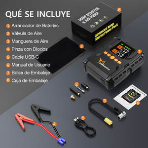 Bomba de Ar Digital Portátil para Pneus de Carro e Moto com Luz LED, Inflador Multifuncional com Proteção Contra Superaquecimento - Product Image 4
