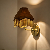 Lustre LED à pampilles de style pastoral français rétro du milieu du siècle