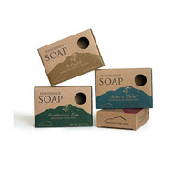 Emballage de boîte de papier pour barre de savon fait main personnalisé pour savon avec fenêtre