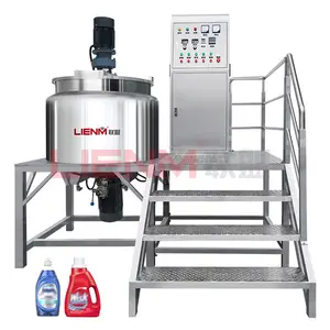 Máquina automática personalizada para hacer jabón líquido, línea pequeña de producción, 100L, 200L, 300L, máquina mezcladora de champú líquido