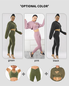 Custom <b>Women's</b> Breathable Three-Piece Yoga Sports Set Long-Sleeved Blouse Leopard-Print Bra <b>Leggings</b> Pants <b>for</b> Gym & Running - Product Image 2