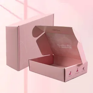 Позолоченные серьги ювелирные изделия упаковочная коробка маленькая коробка розовый логотип упаковочная коробка