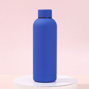 American Style Custom Logo Vacuum <b>Thermos</b> <b>Bottle</b> Rubber Coated Small Mouth Sports Water <b>Bottle</b> With Strap - Product Image 4