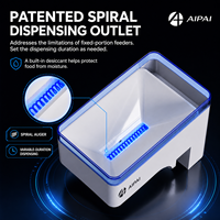 Alimentador Automático de Peces A+ con Abrazadera Ajustable, Temporizador Programable, Control por Aplicación Inteligente, Protección Contra la Humedad y Contra Atascos
