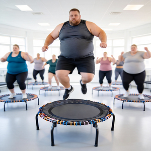 Nouveau <span class=keywords><strong>Trampoline</strong></span> <span class=keywords><strong>de</strong></span> <span class=keywords><strong>Fitness</strong></span> Rond <span class=keywords><strong>de</strong></span> 40 Pouces 2026 Sans Poignée pour Adultes – <span class=keywords><strong>Trampoline</strong></span> d'Exercice Sans Ressorts - Product Image 1