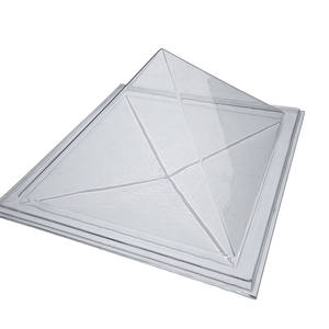 Tragaluz transparente de PC de doble capa fija de policarbonato personalizado Tragaluz de pirámide triangular Tragaluz acrílico multicolor Tragaluz - Product Image 6