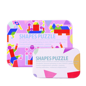 Bộ Ghép Hình Họa Tiết Bằng Gỗ Bộ Ghép Hình 3D Hình Học Động Vật Kèm Hộp Sắt Đồ Chơi Giáo Dục Montessori Quà Tặng Cho Trẻ Em - Product Image 6