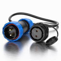 Connecteur d'Aviation Circulaire Étanche IP67 240V, Adaptateur 2 Cœurs, Câble à Âme en Cuivre Pur pour Applications Électriques