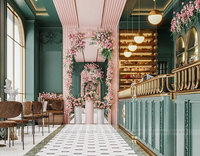 Meubles de présentation pour boutique de desserts européens de luxe, aménagements de café, armoires en bois personnalisées pour café