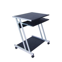 Bureau d'ordinateur mobile et durable avec plateau pour clavier et étagère de rangement – Vente directe usine
