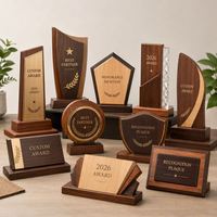 Adornos Decorativos de Madera con Forma Personalizada y Medalla de Cristal para Eventos de Danza y Música, Trofeo de Madera y Cristal