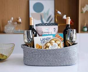 <span class=keywords><strong>Panier</strong></span> de rangement en corde de coton tissé <span class=keywords><strong>Table</strong></span> à <span class=keywords><strong>langer</strong></span> organisateur placard serviettes bébé pépinière <span class=keywords><strong>panier</strong></span> cadeau paniers vide <span class=keywords><strong>panier</strong></span> à linge - Product Image 6