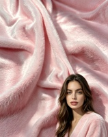 Großhandel 100% Polyester Kunstfell-Stoff |   Weiches Plüsch-Vorhang- und Bekleidungsmaterial mit Langem, Hohem, Festem Flor für Mädchen