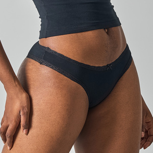 SK1316 Bragas Sexys de Algodón y Elastano con <span class=keywords><strong>Encaje</strong></span> Estilo Francés para Mujer, de Tiro Medio, con Diseño Antibacteriano y Transpirable - Product Image 4