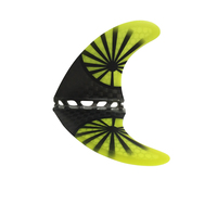 Ailerons de planche de surf en fibre de carbone, modèle Single Tab Fin Tri Set, structure nid d'abeille