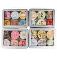Mini-pains de thé Pu'er compressés aux saveurs variées, thé santé d'origine Yunnan, 24 pièces par boîte, portables, vente en gros