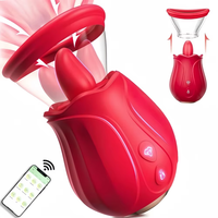 Vibrateur Lèche-Langue et Suceur, Masseur de Seins et de Tétons, Stimulateur Clitoridien et Point G 2-en-1, Masturbateur Féminin, Jouet Sexuel Adulte