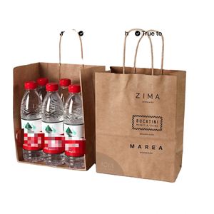 Bolsa de Papel Kraft Marrón Promocional con Logotipo Personalizado para Empacar Comestibles, Pizza, Ropa y Otros Artículos - Product Image 2