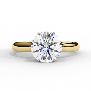 Yellow Gold <b>Diamond</b> <b>Ring</b> for Women Luxury Look Elegant Design Stylish Daily Wear Jewelry - Product Image 2