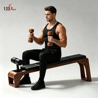 Banc de musculation multifonctionnel pliable en bois pour entraînement fonctionnel et musculation – Équipement de fitness amélioré