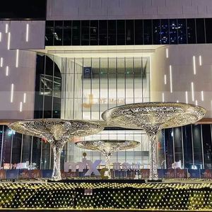 ประติมากรรมน้ำตกอเนกประสงค์ M100 316 สแตนเลสสตีลแบบกำหนดเอง ทนทาน สไตล์อาร์ตเดโค กันน้ำ สำหรับน้ำพุกลางแจ้ง - Product Image 3