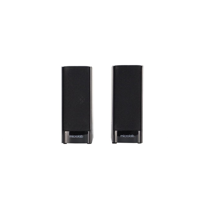 Microlab 2.0 Stereo Speakers B56 with USB Power and Cable Controller and Wood Box