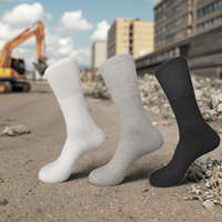 Chaussettes de travail de protection du travail pour hommes en coton et polyester épais et rembourré de grande taille