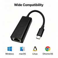 Adaptador USB-C a Ethernet Gigabit de 1000Mbps con Chip RTL8153E, Cable Trenzado de Aluminio para Laptop OEM 13Y, Directo de Fábrica, 100% Inspeccionado